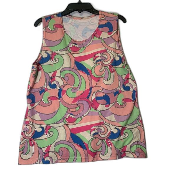 Sleeveless Top. Women. Size 42 Eur fitslike Large. Colorful Swirl Pattern Hippie - Picture 1 of 5